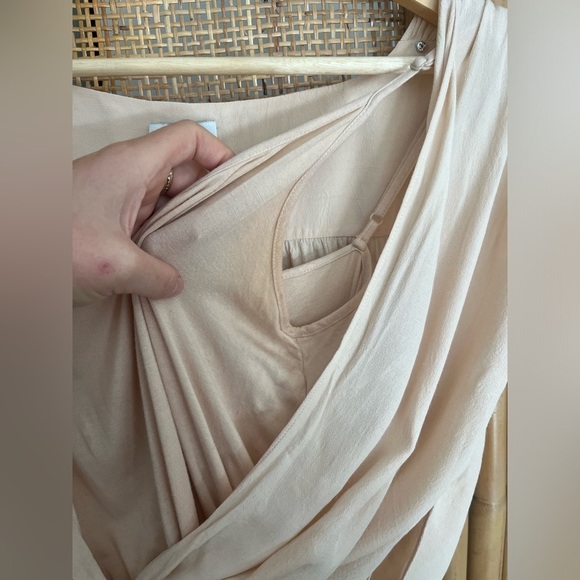 Anthropologie Cream Drapey Blouse with Tie Belt - Picture 5 of 12